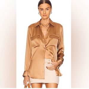 Equipment silk blouse XS, Tobacco